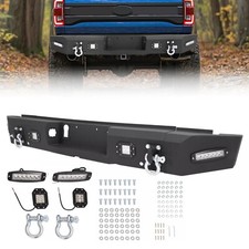 Heavy Duty Steel Rear Step Bumper For Ford F150 15-20 Wled Lightsenor Hole Heavy Duty Steel Rear Step Bumper For Ford F150 15-20 Wled Lightsenor Hole