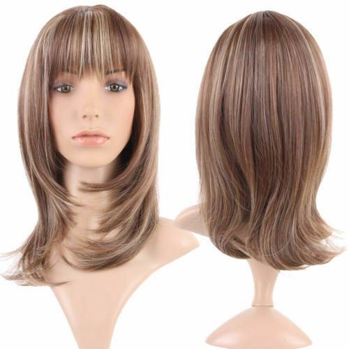 Halloween Women Natural Hair Long Straight Curly Cosplay Synthetic Full Wig - Picture 44 of 79
