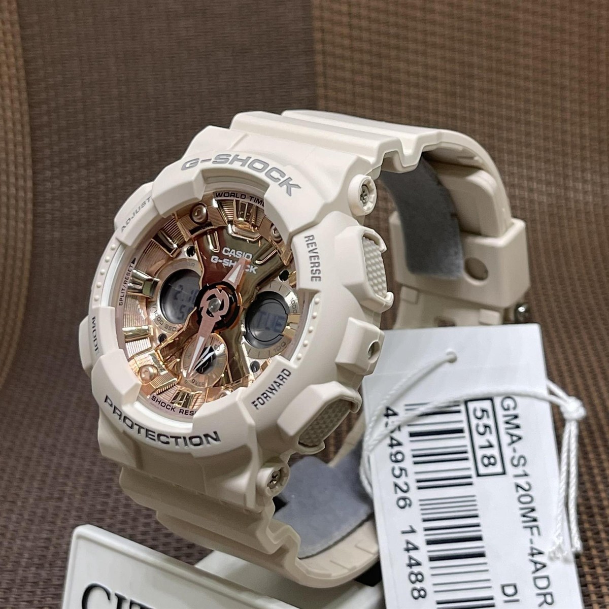Casio G-Shock GMA-S120MF-4A Peach Pink Analog Digital Quartz 