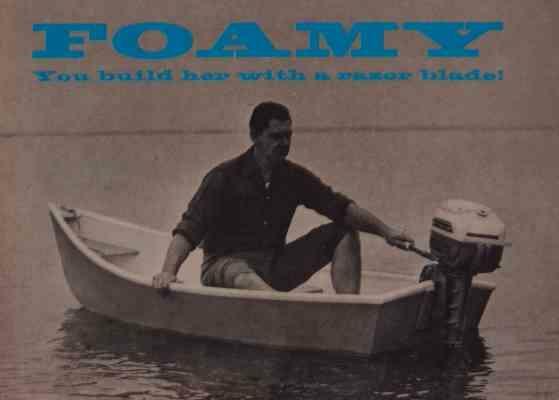 8' foam boat outboard 27lbs how-to build plans unsinkable