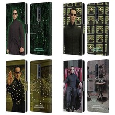 FUNDA BILLETERA LIBRO CUERO ARTE LLAVE RECARGADA OFICIAL THE MATRIX PARA TELÉFONOS ONEPLUS