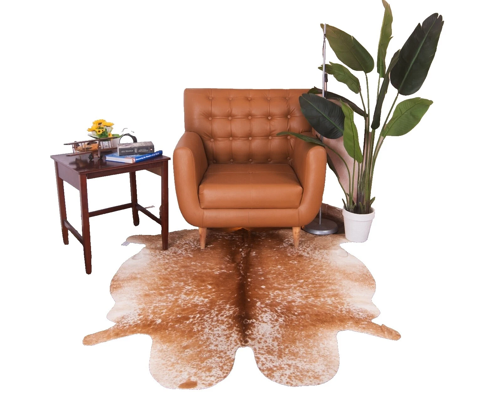 Brown Contemporary Leather, Fur & Sheepskin Rugs