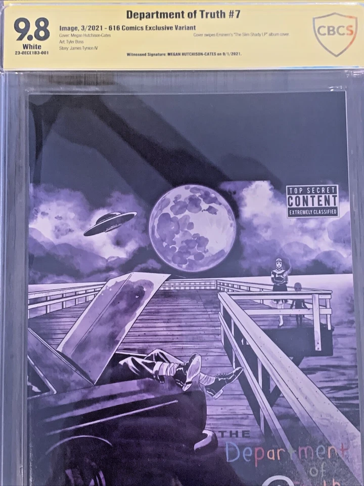 DEPARTMENT OF TRUTH #7 EMINEM THE SLIM SHADY LP SIGNED Megan Hutchison CBCS 9.8 - Image 3 of 4