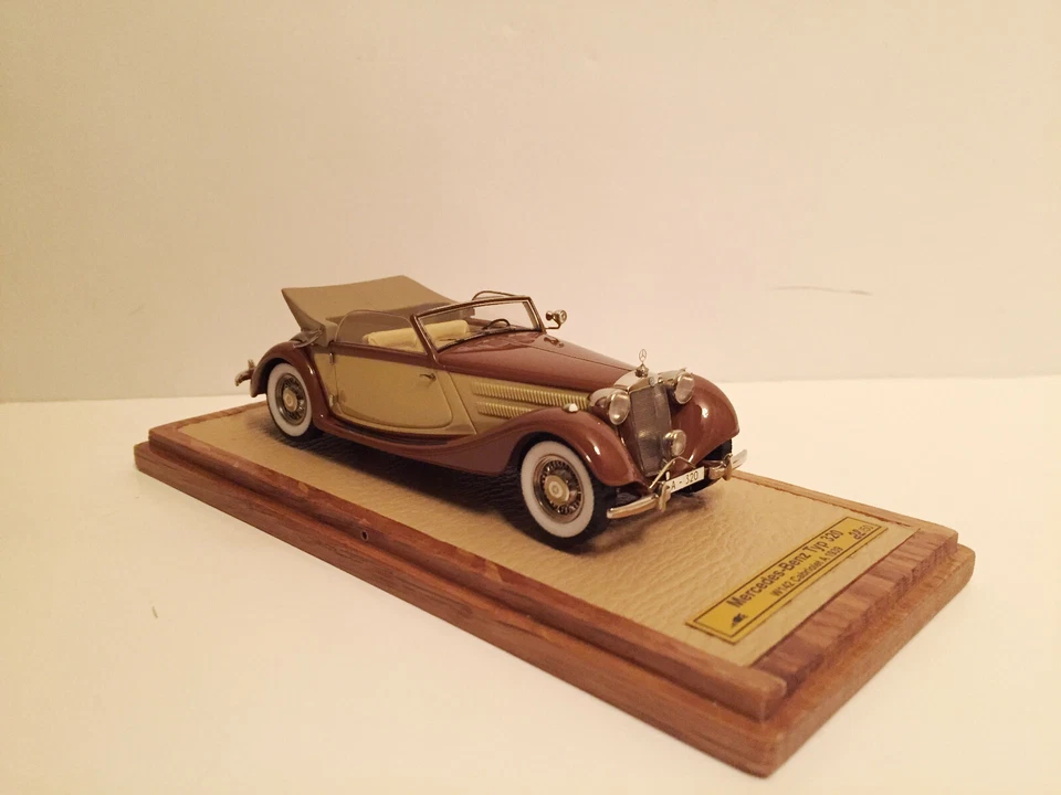 Mercedes Benz 320 Cabriolet A 1939 1/43 abierto marfil/marrón LE 50 piezas. EMC Foto 3 de 4
