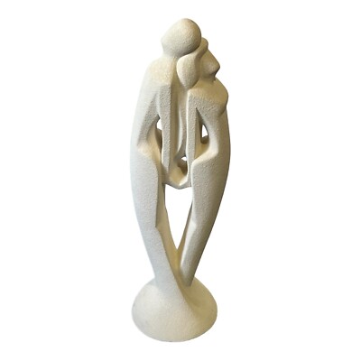 Royal Haeger Textured Rendevous Statue 20  Man Woman Couple Art Deco  MCM Vtg