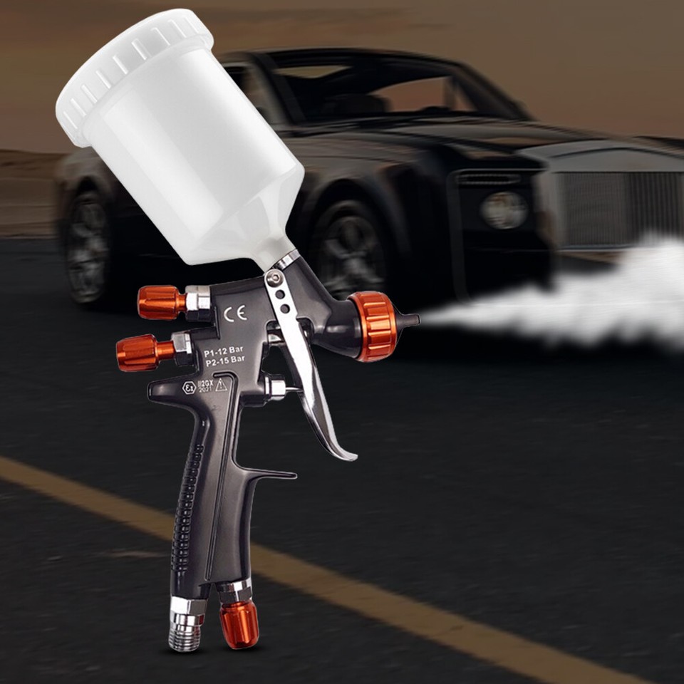 Water Based Air Spray Gun 250ml Pot Car Aerograph Pneumatic Gun 1mm/1