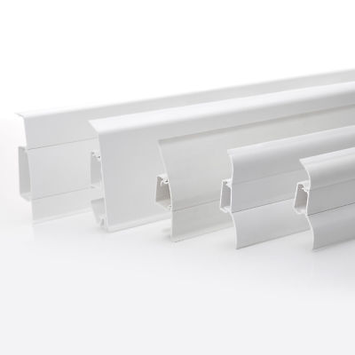 Fussleisten Weiß PVC 5 Höhen Zubehörteile Sockelleisten Bodenleisten SPARPAKET