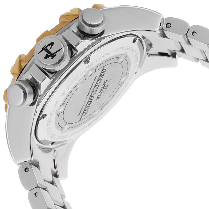 Invicta11002 Reserve Excursion Swiss Cronógrafo Plata y Oro Esfera S/S Estuche - Imagen 4 de 4