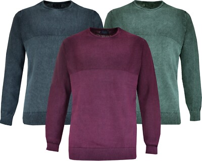 Knitted Pullover Crew Neck Thin Jumper Top 100% Cotton Plain Casual Ex Store