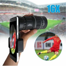 16x52 Monocular Telescope Lens Camera HD Scope Hunting Cell Phone Holder Mount