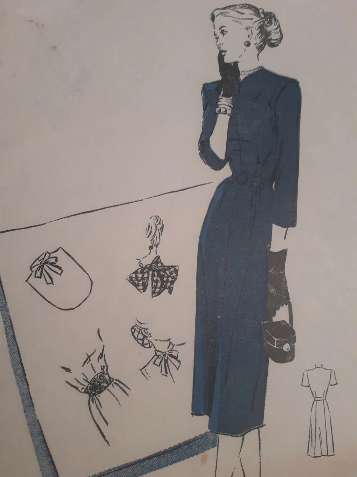 Dress Fitted Straight Country Gentleman 5003 Sewing Pattern Size 14 Cut VTG 40's - Image 2 of 4