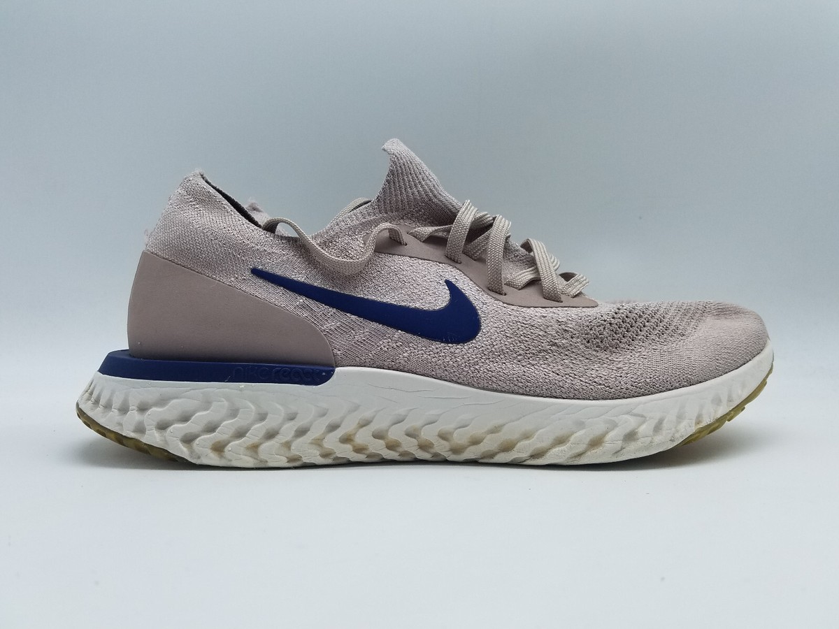 Nike Epic React Flyknit Running Shoes Gray Green Blue Men\'s Size 10.5 Athletic Nike React Infinity Flyknit Athletic Run Sneakers Men main image 4
