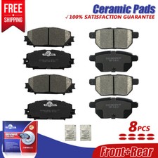 Front & Rear Ceramic Brake Pad For 2010-2022 Toyota Prius 2011-2016 Lexus CT200h