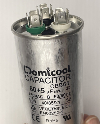 80+5mf 80/5MFD dual run/start capacitor CBB65 compressor/fan HVAC Cool Heat Pump
