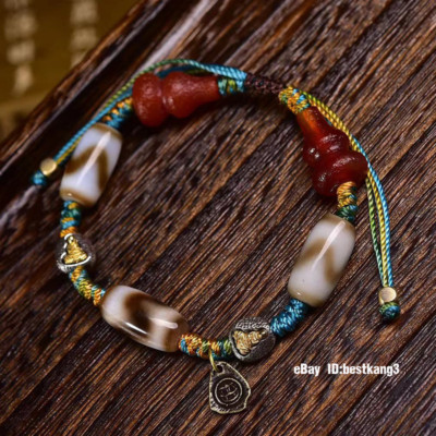 Tianzhu Bracelet, Red Agate Gourd, Hand Woven Hand Rope for Men and Women
