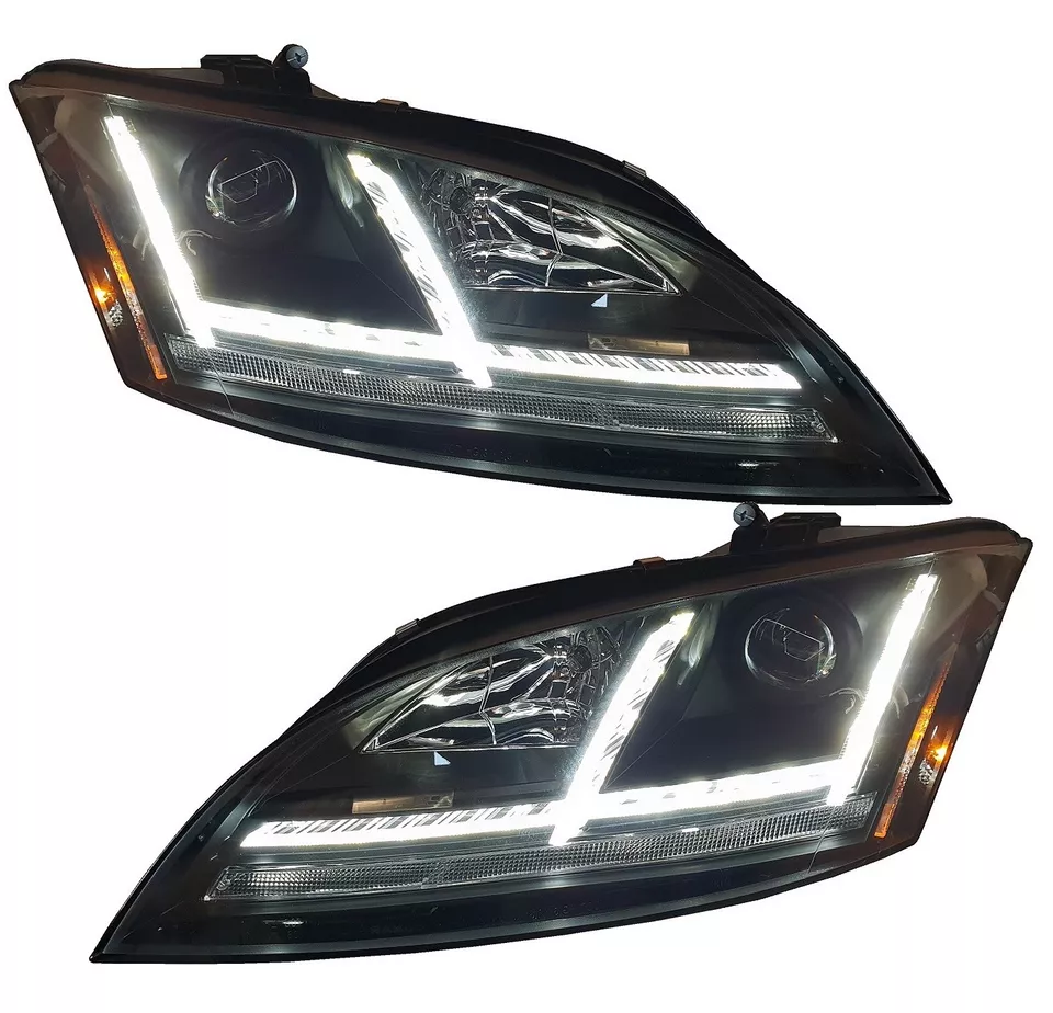 XENON Scheinwerfer für Audi TT 8J 06-10 schwarz LED BLINKER Tagfahrlicht - Bild 4 von 4