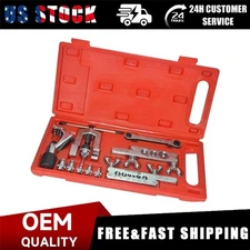 Flaring Swaging Tool Brake Line Tubing Copper Aluminum Extrusion Kit 45 Degree