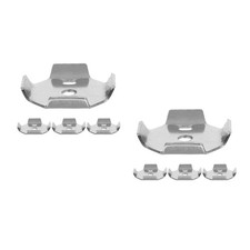 Silver Stainless Steel Towel Bar Installation Kit with Mounting Brackets