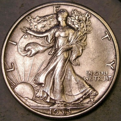 1933 S LIBERTY WALKING SILVER HALF DOLLAR CRISP GORGEOUS SCARCE *SEMI KEY DATE*