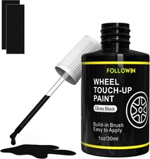 FOLLOWIN Gloss Black Rim Touch Up Paint for Cars, Wheel Rim Paint Repair Kit,Aut