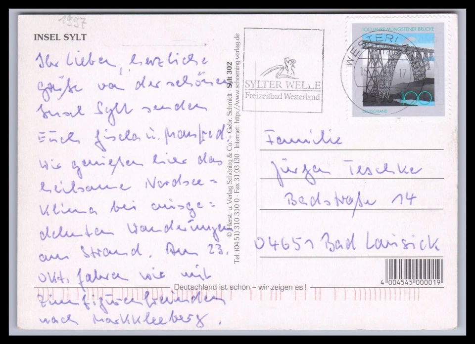 Ansichtskarte Nordseeinsel Sylt - Bild 2 von 2