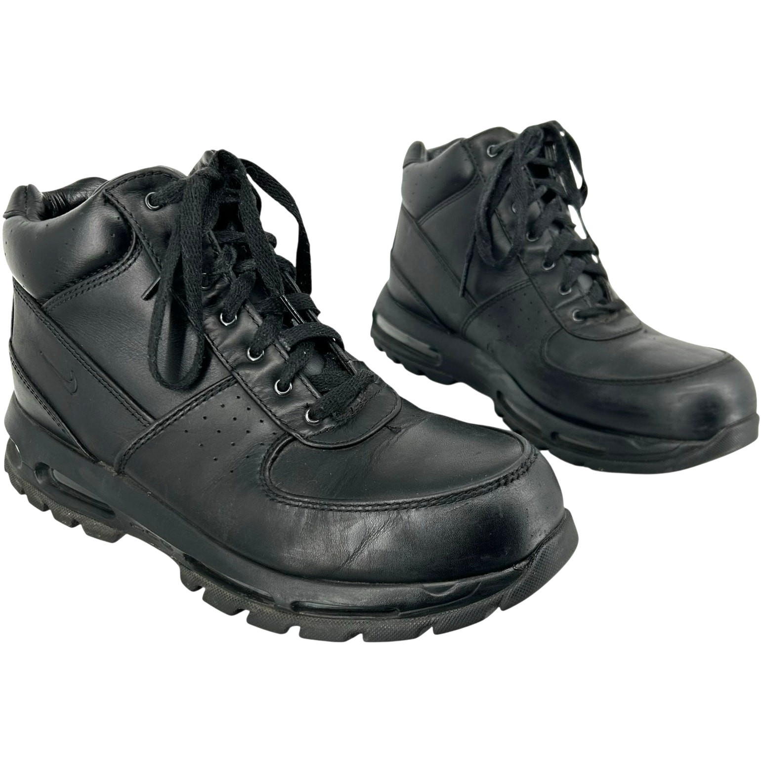 Men's Black Leather Nike Air Max Goadome ACG Boots Sneakers Sz 11M 865031-009