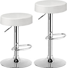Swivel Bar Stools Set of 2, Adjustable Counter Height Bar Stools W/Chrome Footre
