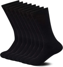 Sock Amazing Unisex Bamboo Rayon Socks Super Soft Black Crew 10-13,