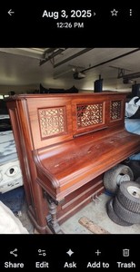 1894 EMERSON SQUARE VICTORIAN PIANO FOR SALE