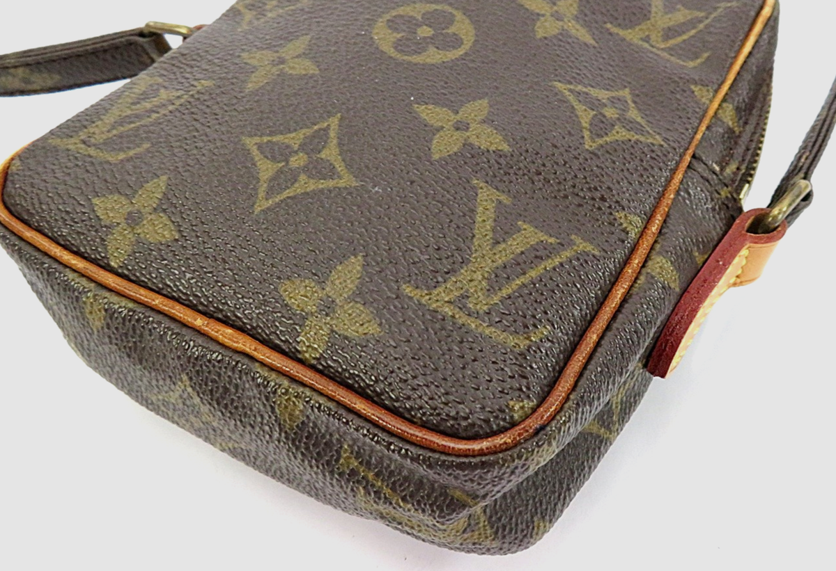 Auth Vint LOUIS VUITTON Monogram Danube Mini Crossbody Shoulder 