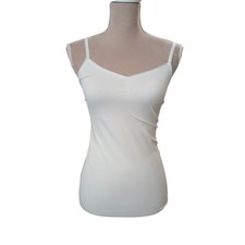 Aeropostale Seamless White Lace Trim Cami Preppy Tank Top Medium Large Fitted