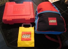 Lego Vintage Backpack & Plastic Hardshell Suitcase Storage Box