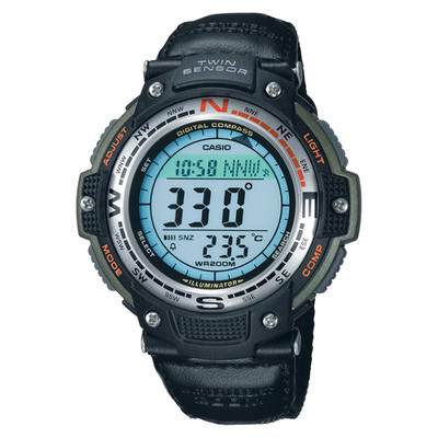 Casio SGW-100B-3V Twin Sensor Digital Watch 200M Compass Thermometer World Time