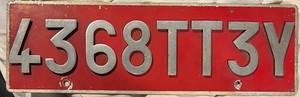 European?  License Plate