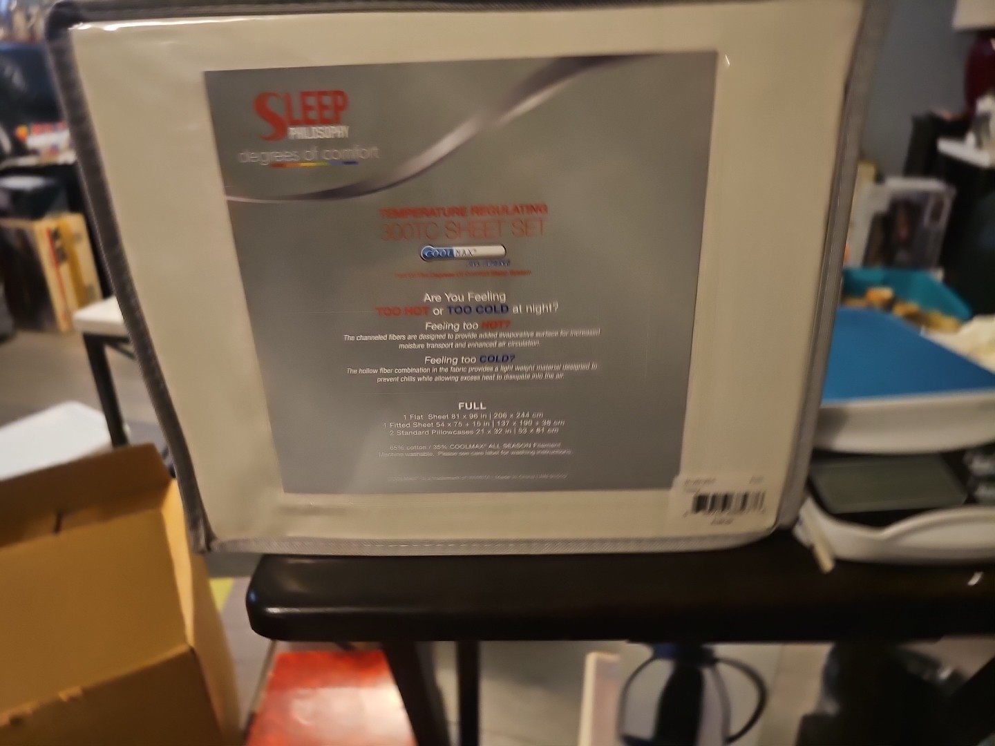 Degrees of Comfort Coolmax Cooling Sheets Set for Full Size Bed, Moisture