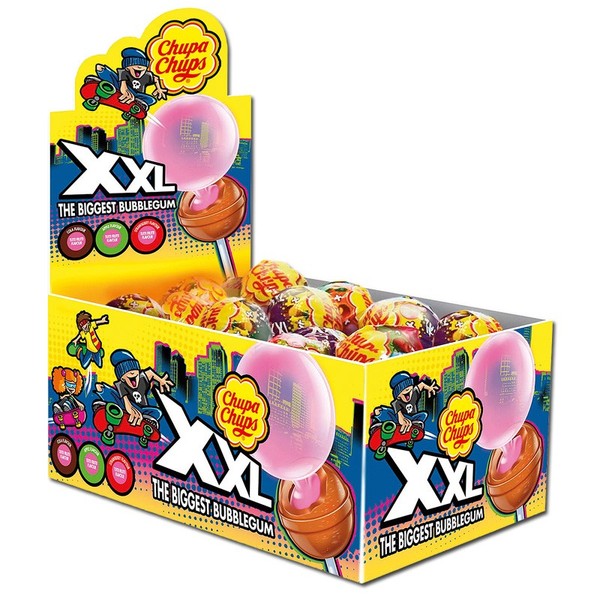 (12,92€/1Kg) Chupa Chups Xxl Lutscher Lollipop Und Kaugummi, 25 Stk-image