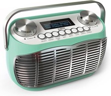 Image of Retro Radio Alarm Clock DAB/DAB+/FM  LCD Display Mains Powered or Battery