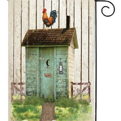Flags Galore Country Outhouse Garden Flag