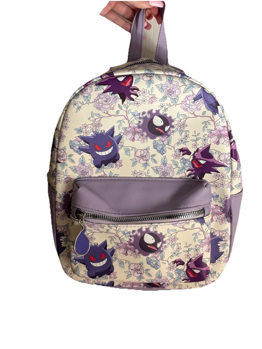 Pokemon Lavender Gengar Floral Mini Backpack Loungefly Pokemon Gengar Floral Mini Backpack GameStop  main image 4