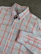 Brooks Brothers Regent Men's Size XL Non-Iron Cotton Blue Pink Long Sleeve Shirt