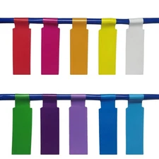 300 Tear Resistant Pcs Colorful Waterproof Cable Labels, Self Adhesive and Pr...