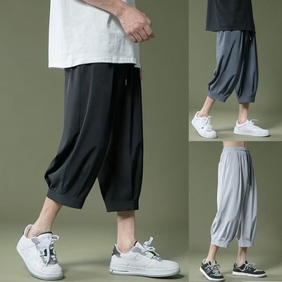 Men's Relaxed Fit Cropped Pants Perfect for Summer Quick Drying and Breathable