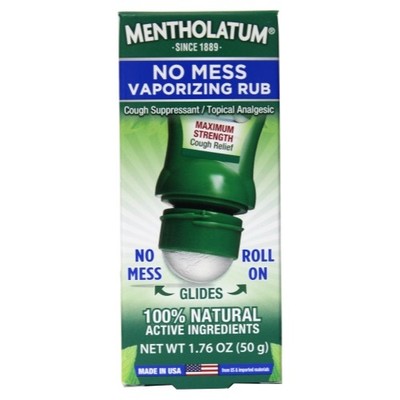 Mentholatum Maximum Strength No Mess Rub On Vaporizing Rub, 1.76 oz