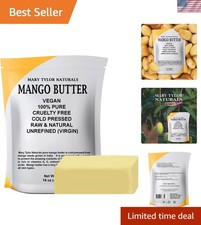 Natural Cold Pressed Mango Butter 1 lb - Versatile Raw Butter for Beauty