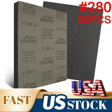 280 Grit Sandpaper 50pc Waterproof Sanding Sheet For Auto Body Polishing Wet Dry 280 Grit Sandpaper 50pc Waterproof Sanding Sheet For Auto Body Polishing Wet Dry