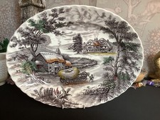 Vintage Staffordshire Ironstone ‘Yorkshire’ Large Oval Serving Meat Platter