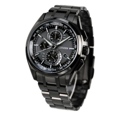 Citizen アテッサ AT8044-56E Citizen Attesa AT8044-56E Total Black Eco-Drive Atomic Radio Men