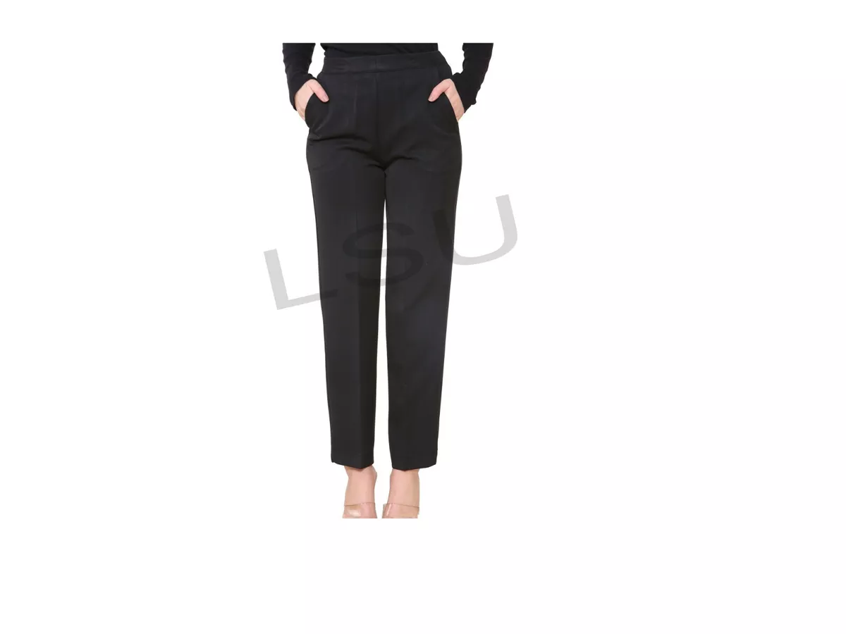 Royal Navy Blue Slim Fit Tuxedo Pants for Women – LITTLE BLACK TUX