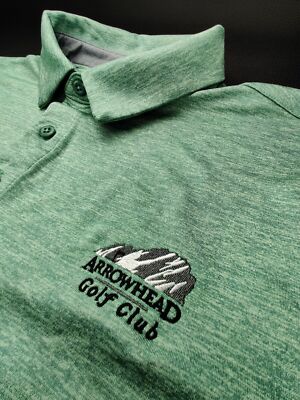 Under Armour ''ArrowHead'' Loose Fit Heat-Gear Men's XL Heather Green Golf Polo