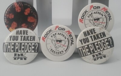 Christian ROCK Classic Button Set. DK Pakaderm Disiples Of The Groove